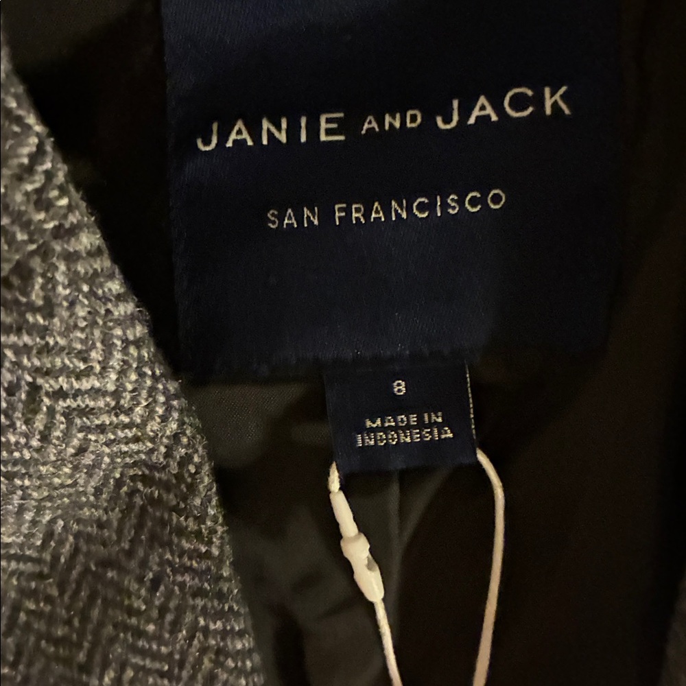 NWT- Janie and Jack Herringbone Suit Set - Picture 7 of 9